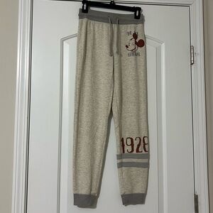 Gray and Red Mickey Mouse Sweatpants